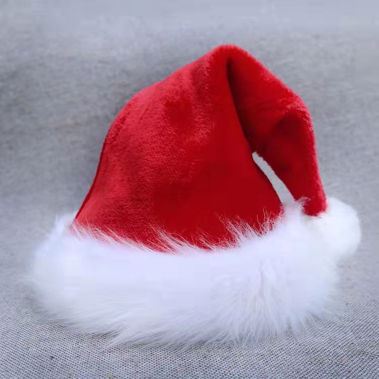 Thicken Plush Christmas Hat Christmas Cap Santa hat For Adults Kids Child Merry Christmas Party Hat Cap Shopee Philippines