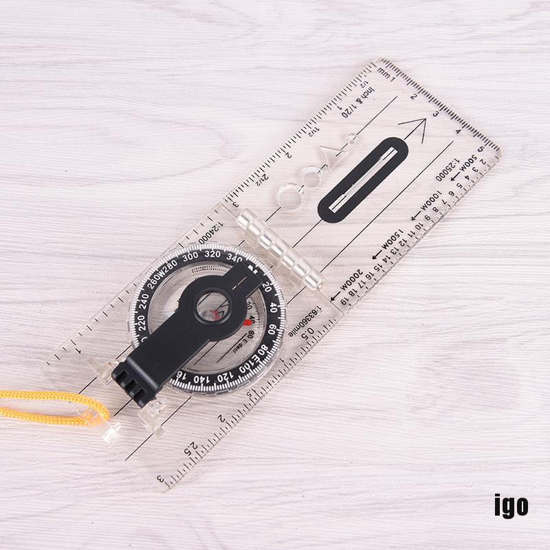IGO 1pc portable fold compass mm inch travel baseplate ruler compass ...