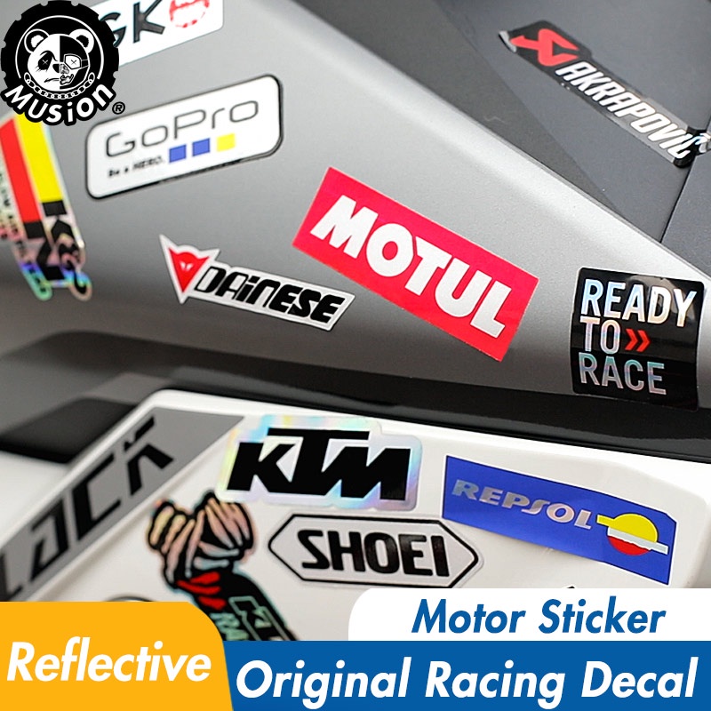 Musion® Racing Sponsor Sticker Motorcycle Helmet Decal Waterproof Car ...