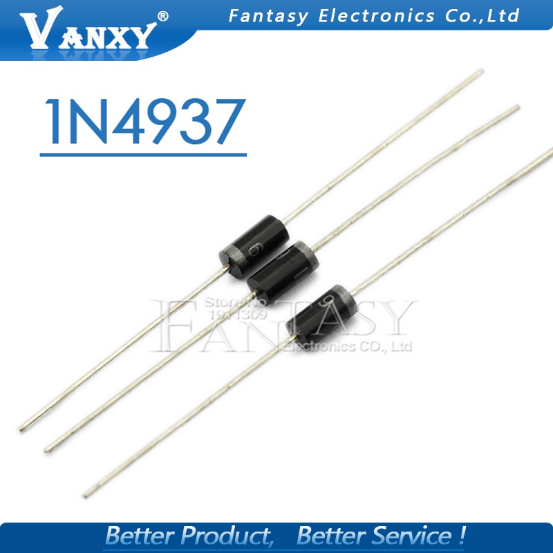 100PCS IN4937 1N4937 DO-41 Fast Switching Rectifier Diode 1A 600V board ...