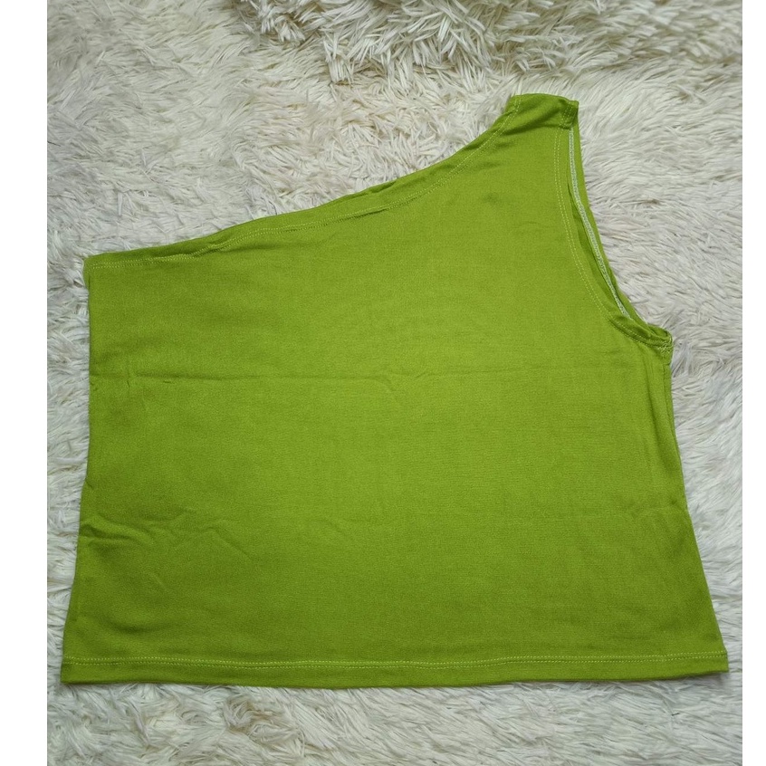 PLUS SIZE ONE SIDE CROP TOP for women sleeveless oneside tops ...