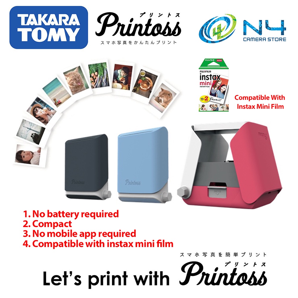 Printoss Smartphone Photo Instant Printer (Ready Stock)(Ship From