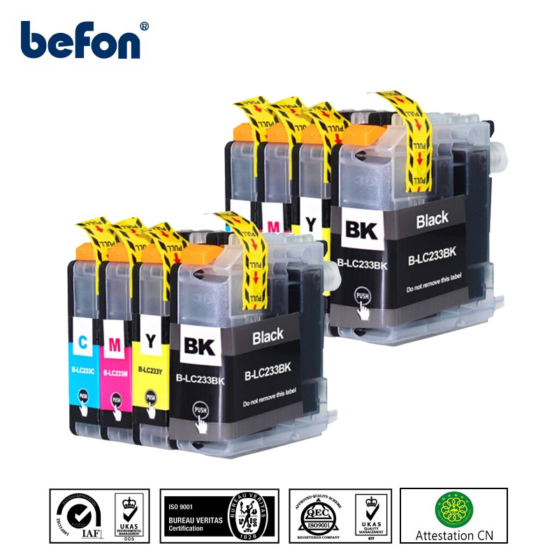 ☃befon LC223 Ink Cartridge LC 223 XL Compatible For Brother DCP-J562DW ...