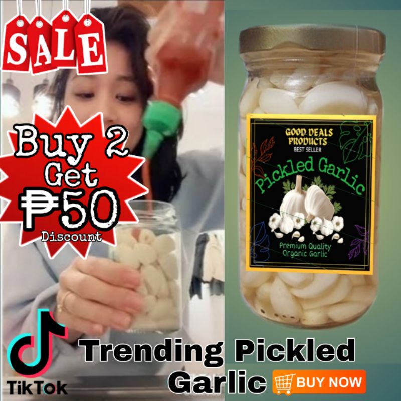 Pickled Garlic All Natural Organic Good for Diabetic, High Blood