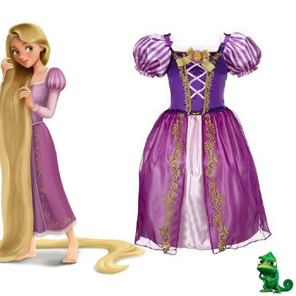 READY STOCK Girls Kids Fairy Tale Princess Tangled Rapunzel Fancy Dress ...