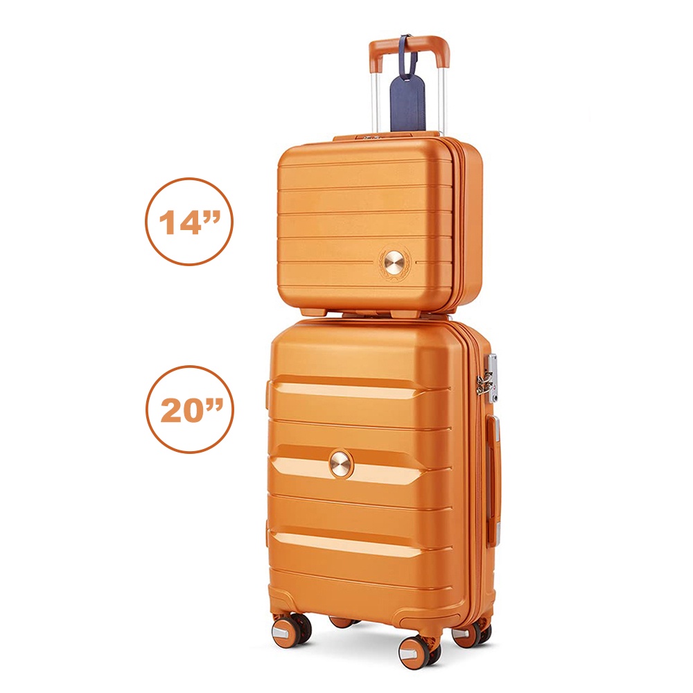 20in HandCarry Luggage 14in 24in 28in 4 Piece Set Hard Suitcase w ...