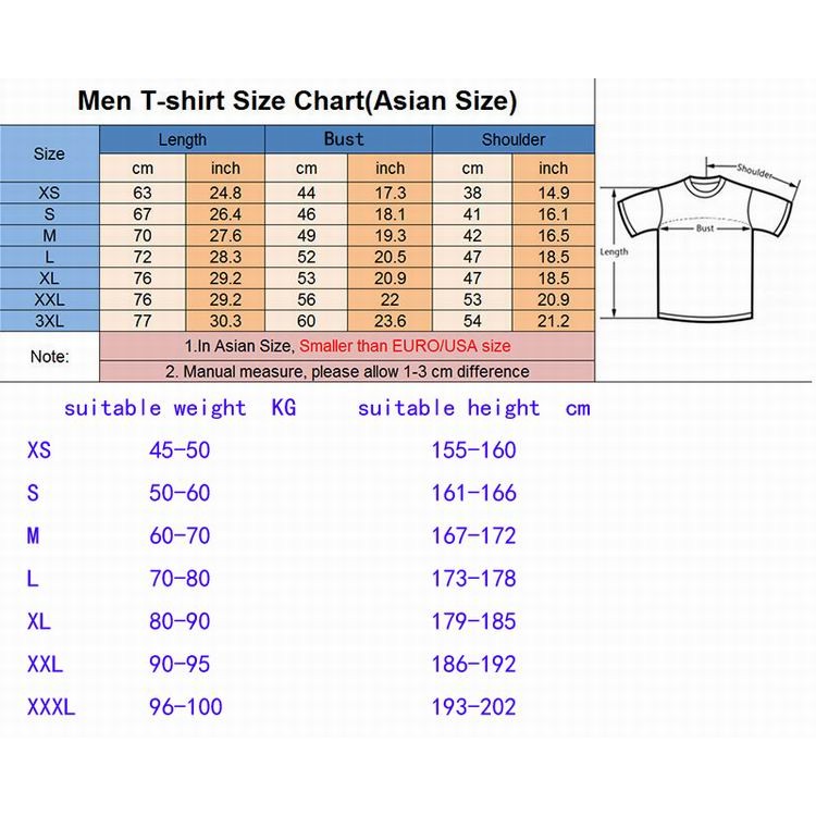 Guess tee size chart online