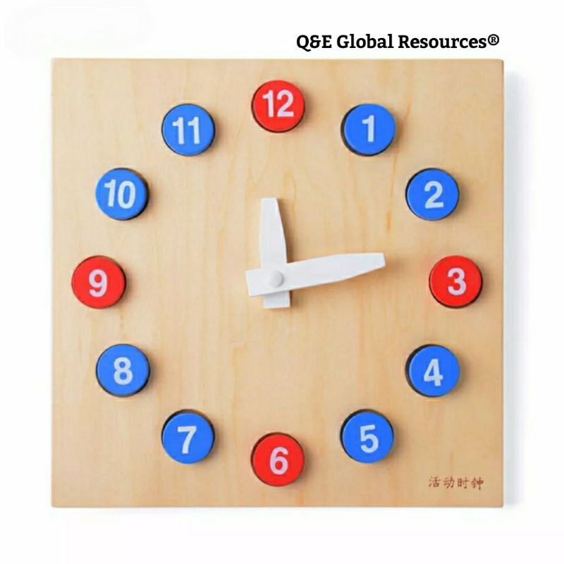 - Montessori Inspired Teaching Clock Puzzle Educational Material Learn ...