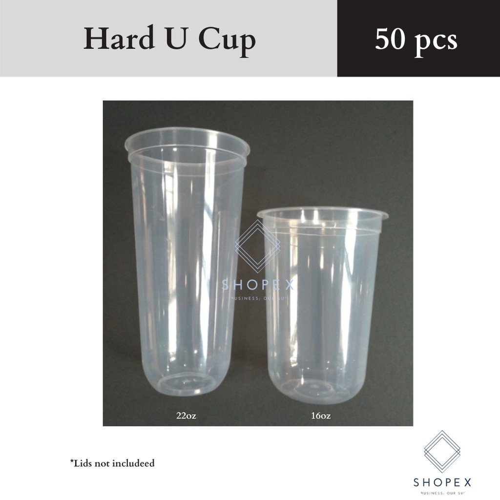 Hard Cup U Shape 90mm 16oz And 22 Oz Milktea Cups Hard U Cup Macao Cups Disposable Milktea 8135