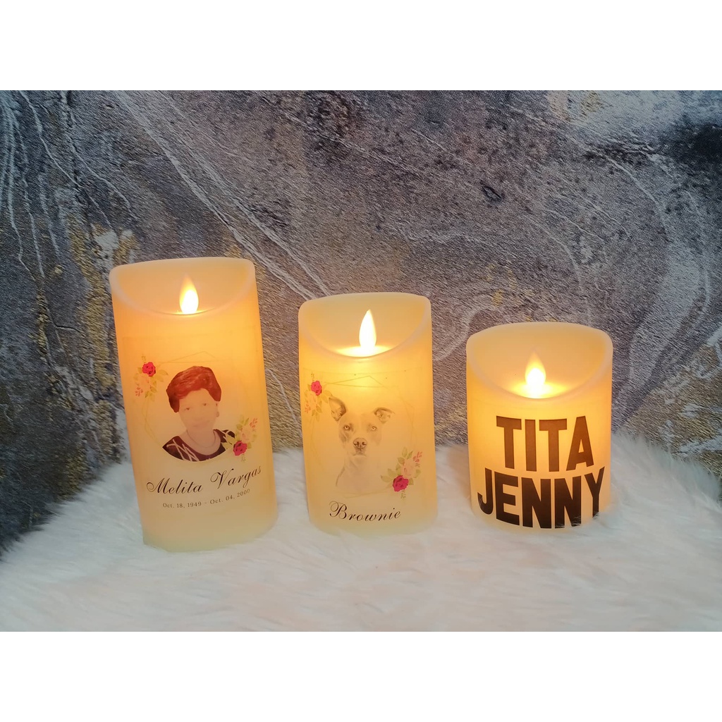 Memorial Personalized Candles All Souls Day Flameless Altar Candles DIYDOITYELLA Shopee