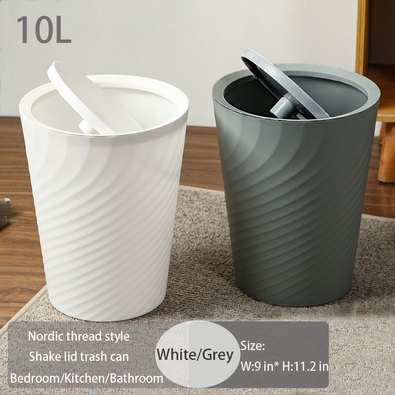 COD 10L Big Trash can with lid Household living room kitchen bathroom