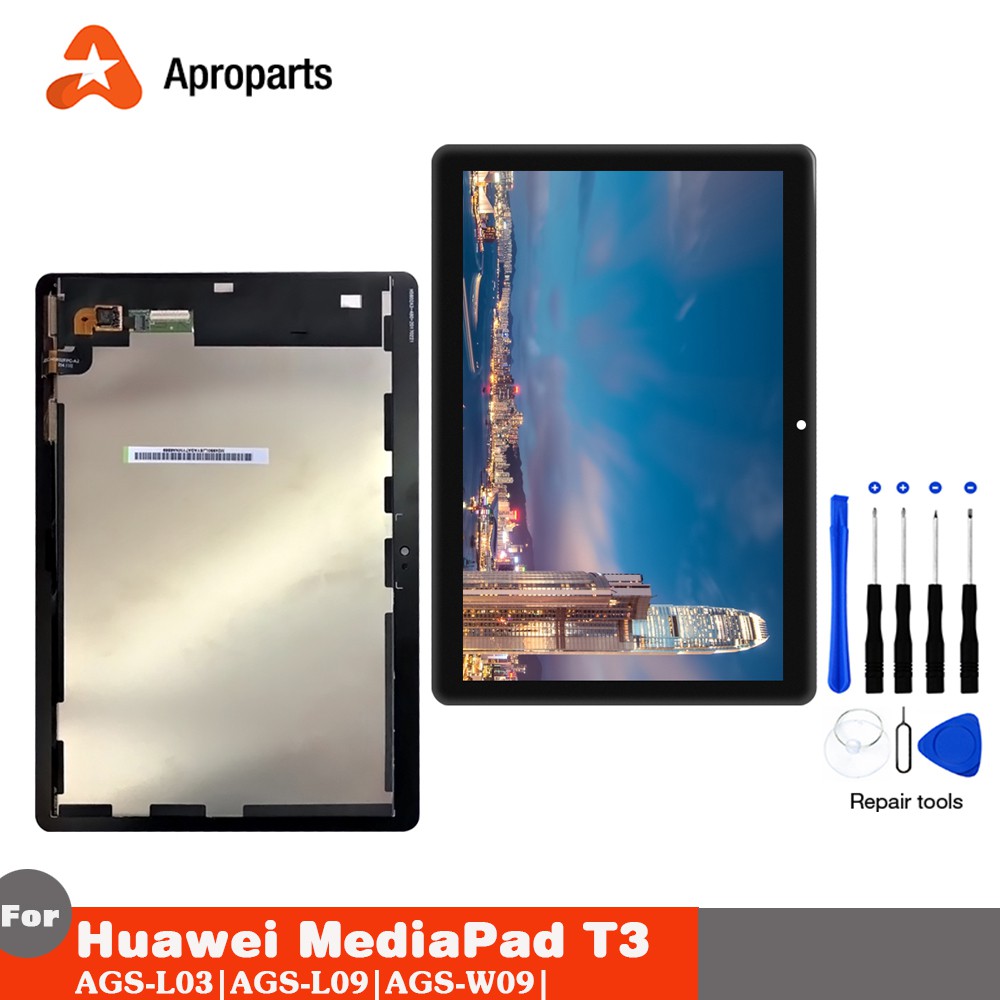 9.6 For Huawei MediaPad T3 10 AGS-L03 AGS-L09 AGS-W09 T3 LCD Display Touch  Screen Panel Assembly