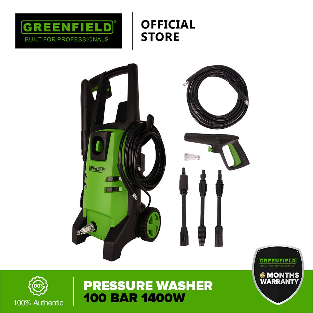 【Ready Stock】☜ ☽Greenfield Pressure Washer 1400W/100 Bar Shopee