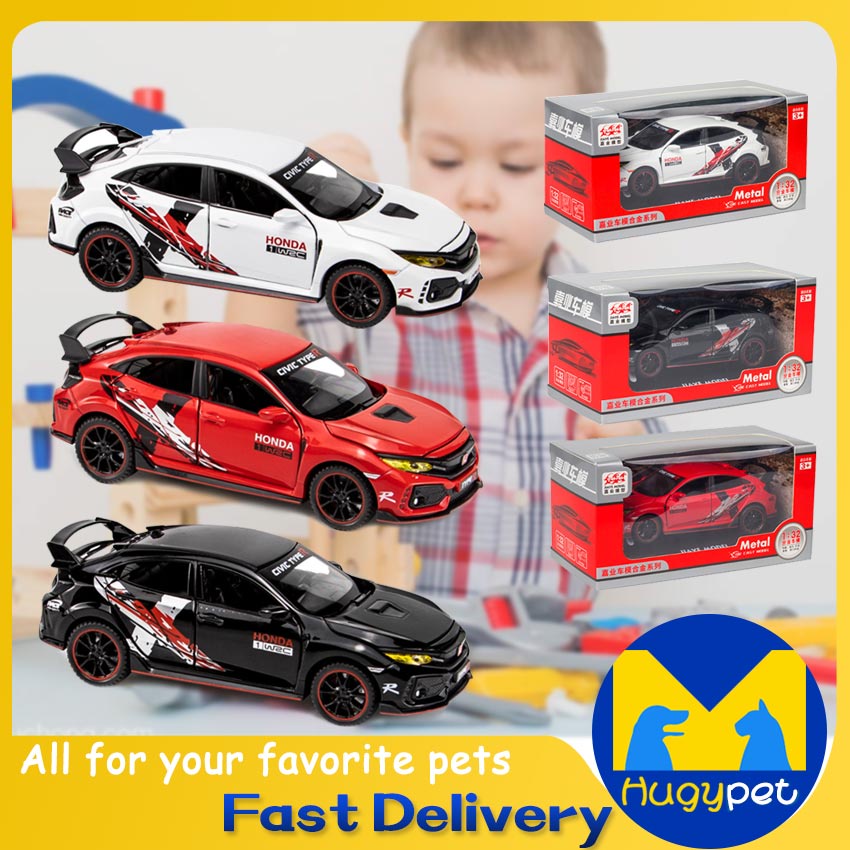 HONDA CIVIC TYPE-R Diecasts Toy Vehicles Metal Car Model Sound Light ...