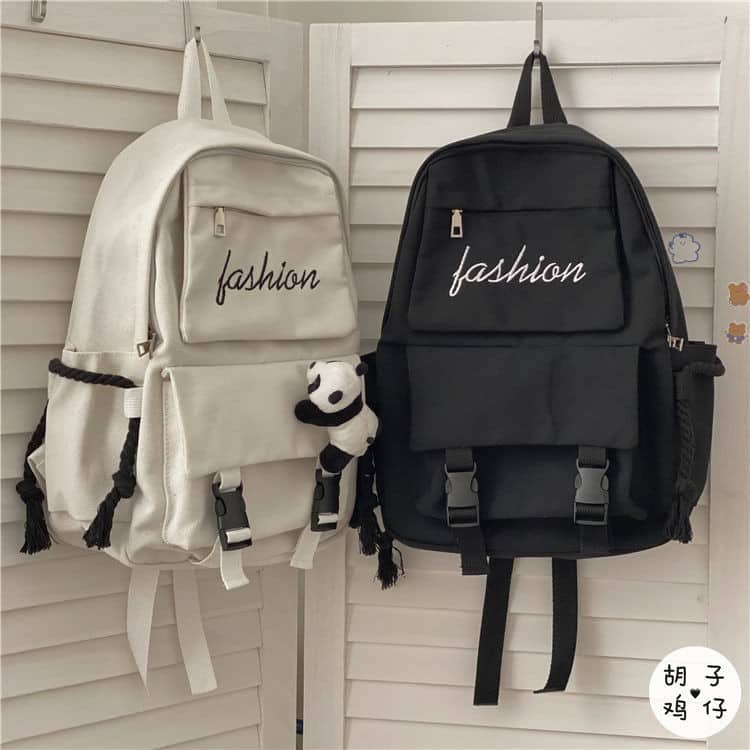 W Minimalist Fashion Backpack Bag For Men And Women's Wears Nylon  Materials Good Quality