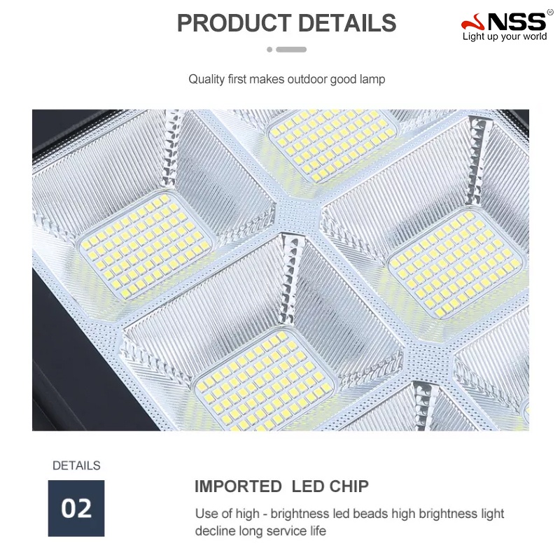 NSS Solar Street Light Outdoor Waterproof Solar Flood Light With Remote ...