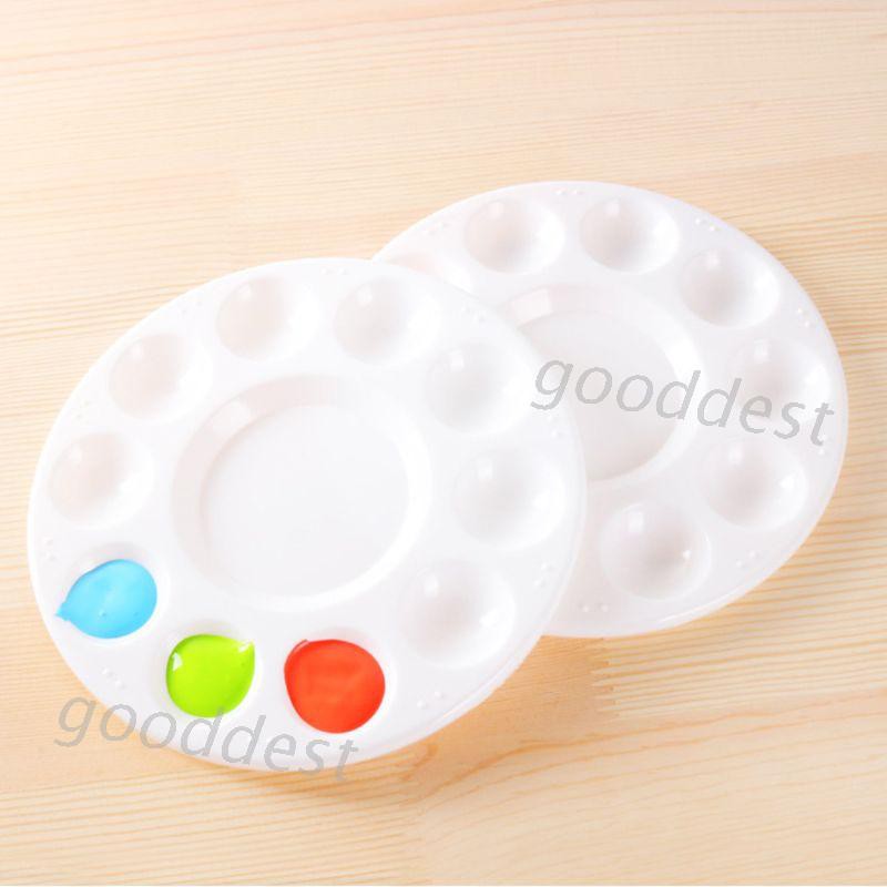 Paint Palette Tray Round Plastic Watercolor Mixing Palette DIY