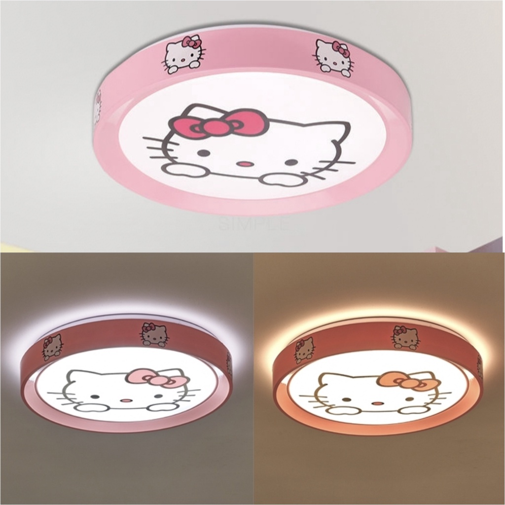 Hello Kitty children's bedroom ceiling lamp, eye protection mode, led 3 ...