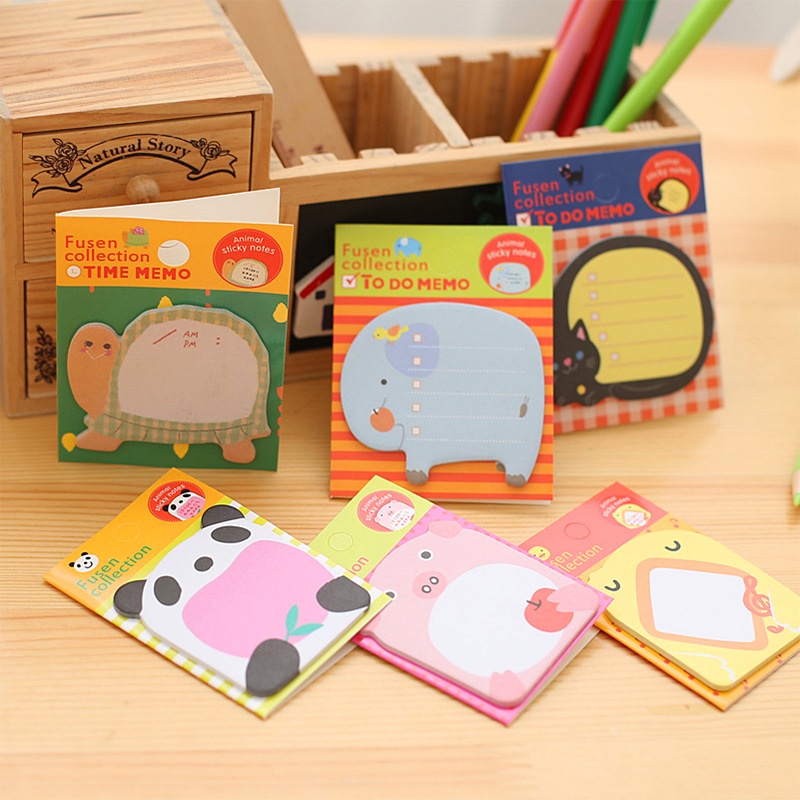 sticker Cute Kawaii Animal Sticky Notes Notepad Memo Pads Office School ...