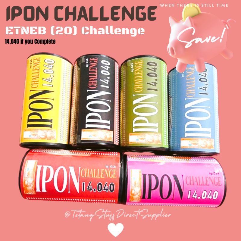 Colorful Ipon Challenge 20 Pesos Challenge Coinbank Shopee Philippines