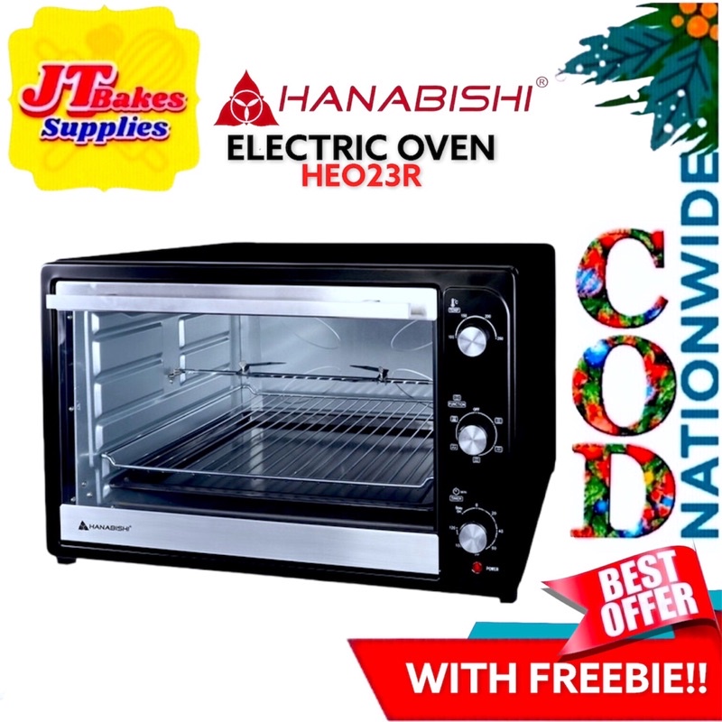 Hanabishi Electric Oven HEO23R 23 Liters 4 Function with Freebie