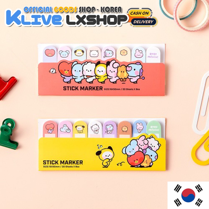 BTS BT21 Minini Index Memo Stick Marker | Shopee Philippines