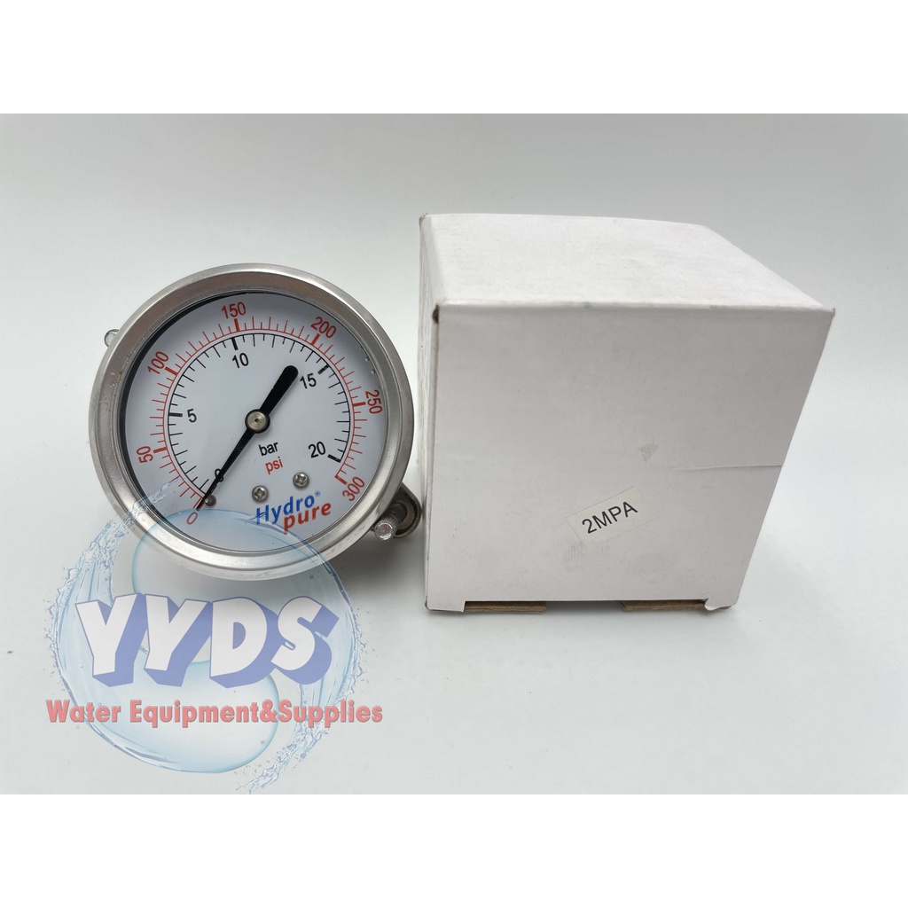 Air and Oil Pressure Gauge 0100psi Water Pressure Gauge/Oil Filled Pressure Gauge 300psi/100psi
