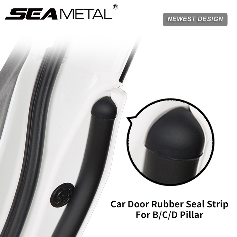 Seametal Car Door Rubber Seal Strip B Pillar Auto Sealing Strip Anti Scratch Noise Dustproof