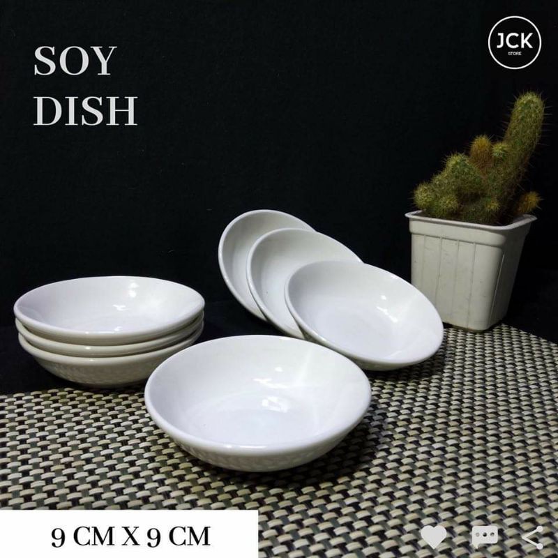 Set for 6 pieces Soy Dish/Porcelain/Microwavable/ High Quality Shopee