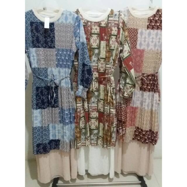 Full plisket Gamis by Vanessa | Shopee Philippines