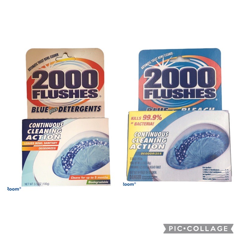2000 Flushes Automatic Toilet Bowl Cleaner BLUE plus BLEACH / BLUE plus DETERGENT Shopee