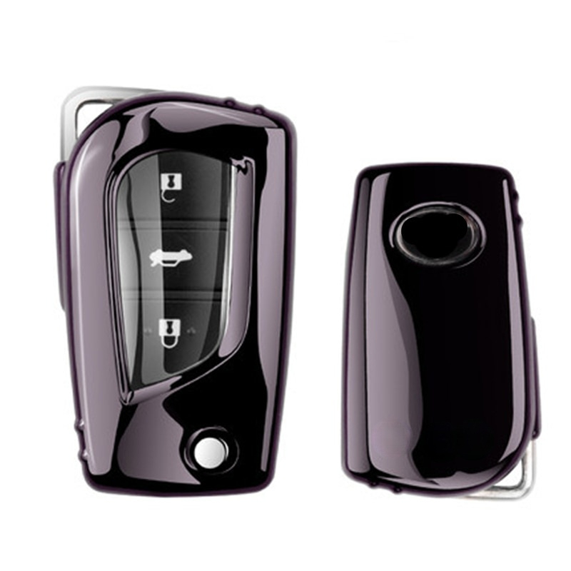 Toyota fortuner innova Soft TPU car Remote Fob Key Case Cover holder ...