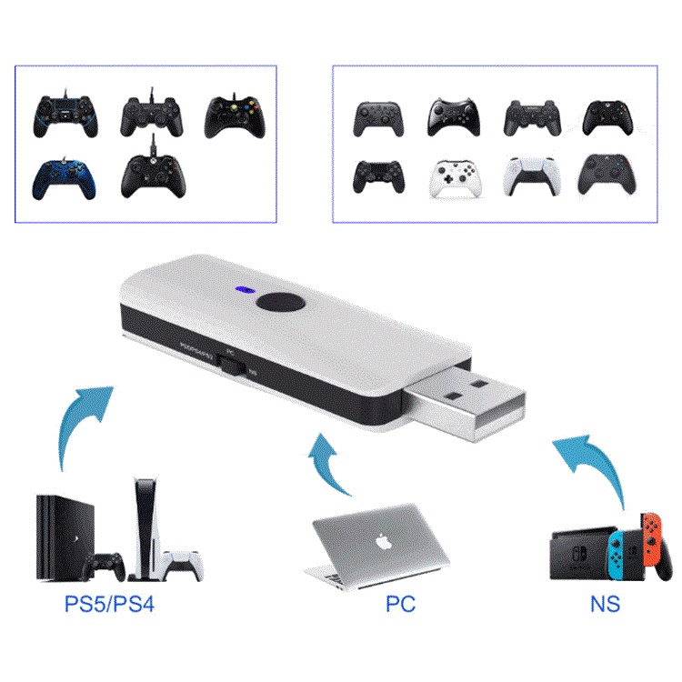 Gamepad Converter for PS5/PS4/NS Switch/PC/P3 Console Wired Plus ...