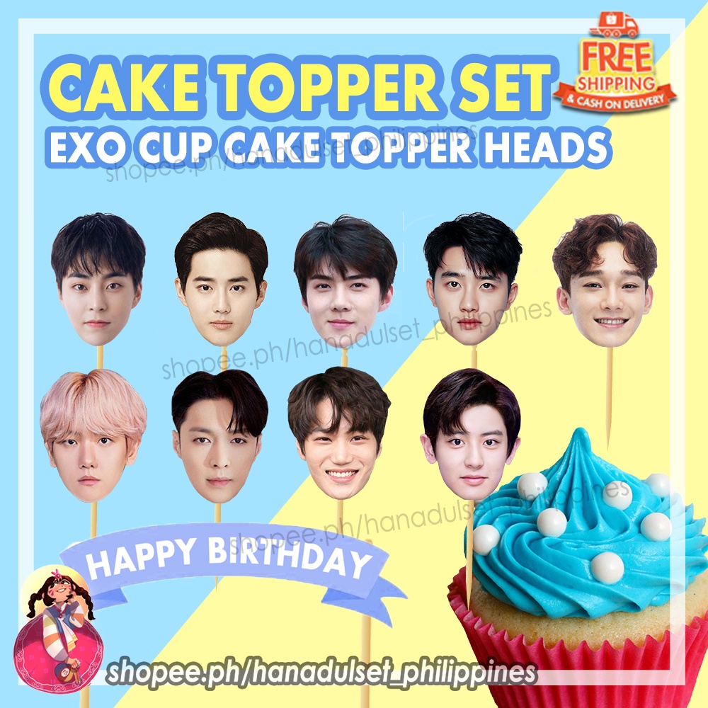 Happy Birthday Cake Topper EXO version 1 ♥ hdsph | Shopee Philippines