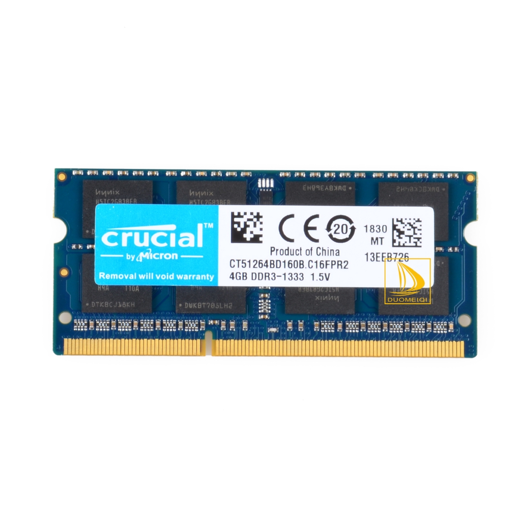 Crucial 4GB DDR3 1333Mhz Laptop Memory 1.5V 2RX8 PC3-10600S RAM SODIMM ...