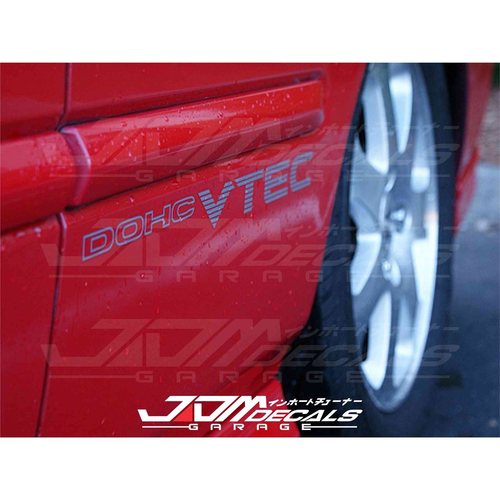 [2 pcs] Honda DOHC VTEC Door Side Vinyl Sticker Car Stickers And Decals ...