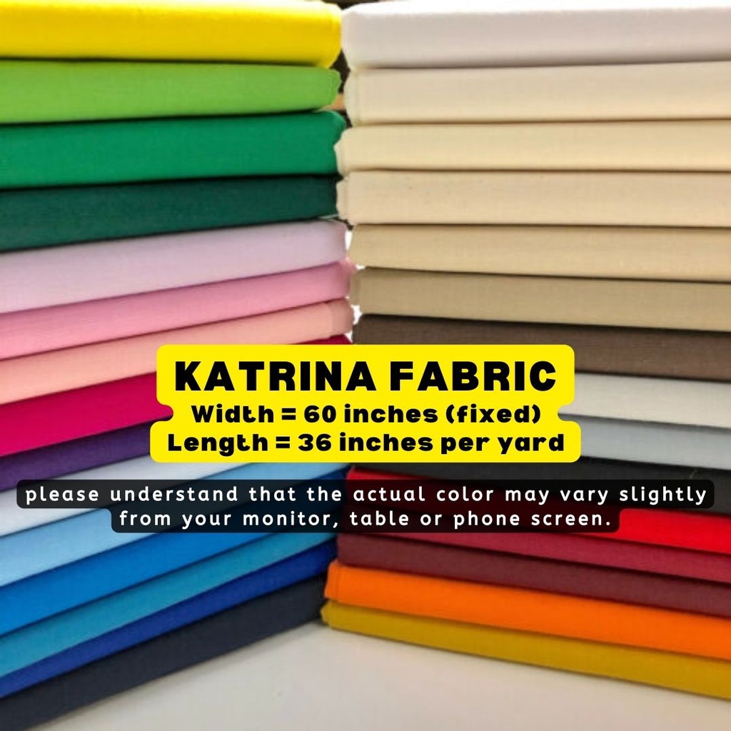 [DLS] Tela/Fabric, Katrina Fabric Plain Cloth Sold Per Yard, Tela per ...