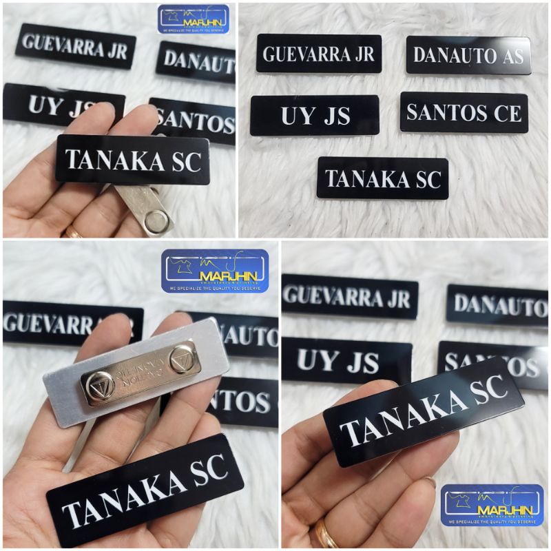 Customized Name tag / Name plate / Name Badge w/ Pin | Shopee Philippines