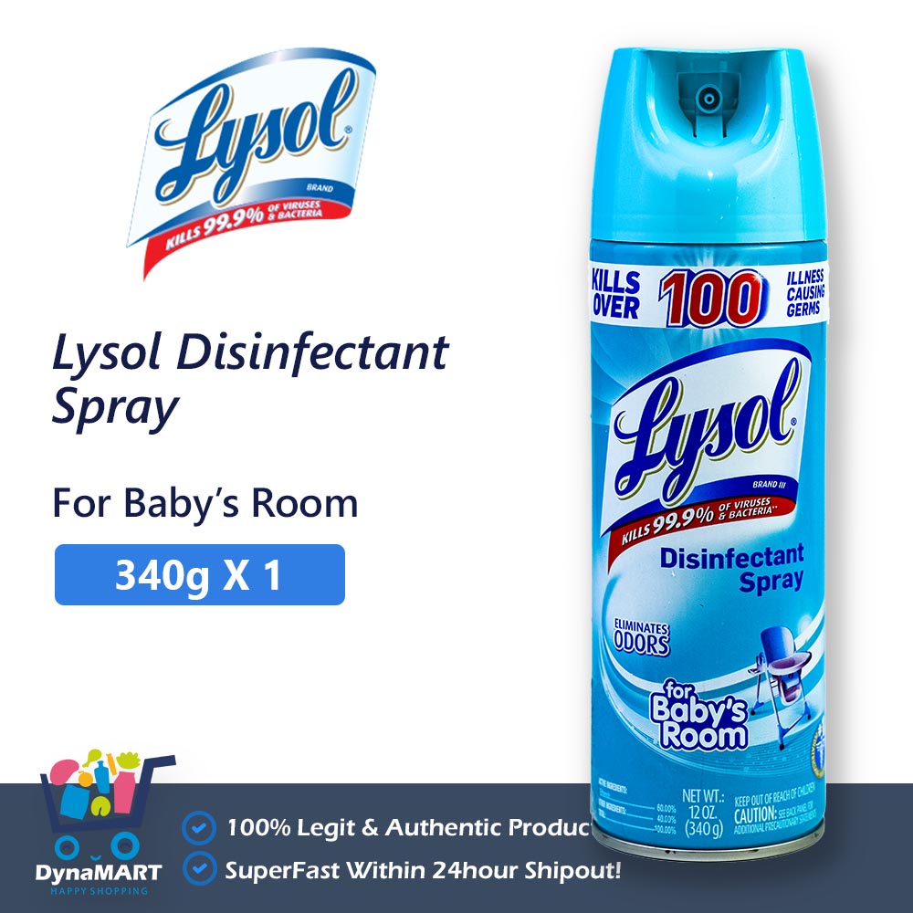 LYSOL Disinfectant Spray for Babys Room[Eliminates Odors] kills 99.9