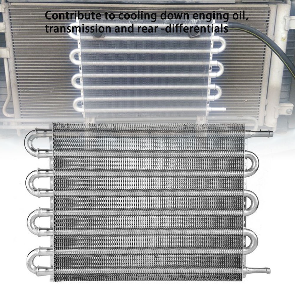 Aluminum Universal Oil Cooler Kit Oil Radiator Car Auto Transmission