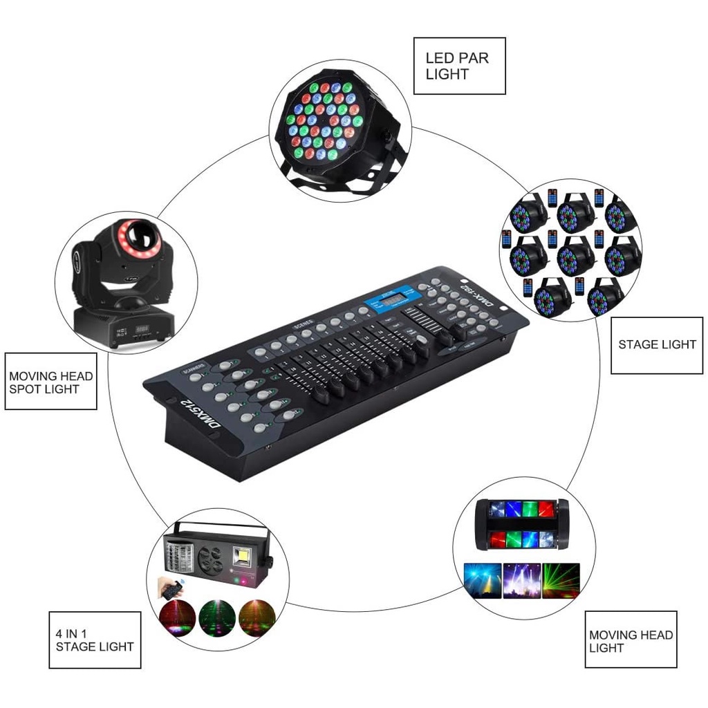192 DMX Controller DJ Stage Lighting Equipment Disco Party DMX Console ...