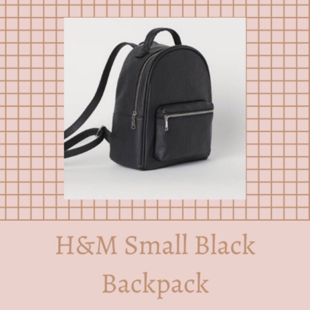 H M Small Black Backpack Shopee Philippines