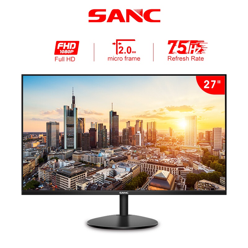 SANC 27 inch IPS Monitor 75HZ PC Computer Screen 5ms GTG Ultra Wide ...