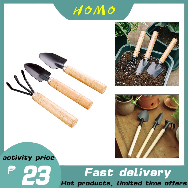 Three-piece gardening tool set gardening planting gardening potting ...
