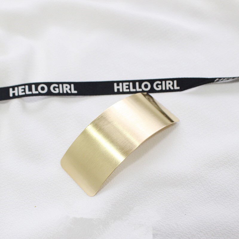 Shining Metal Spring Hair Clips, Assorted Styles Elegant French Design