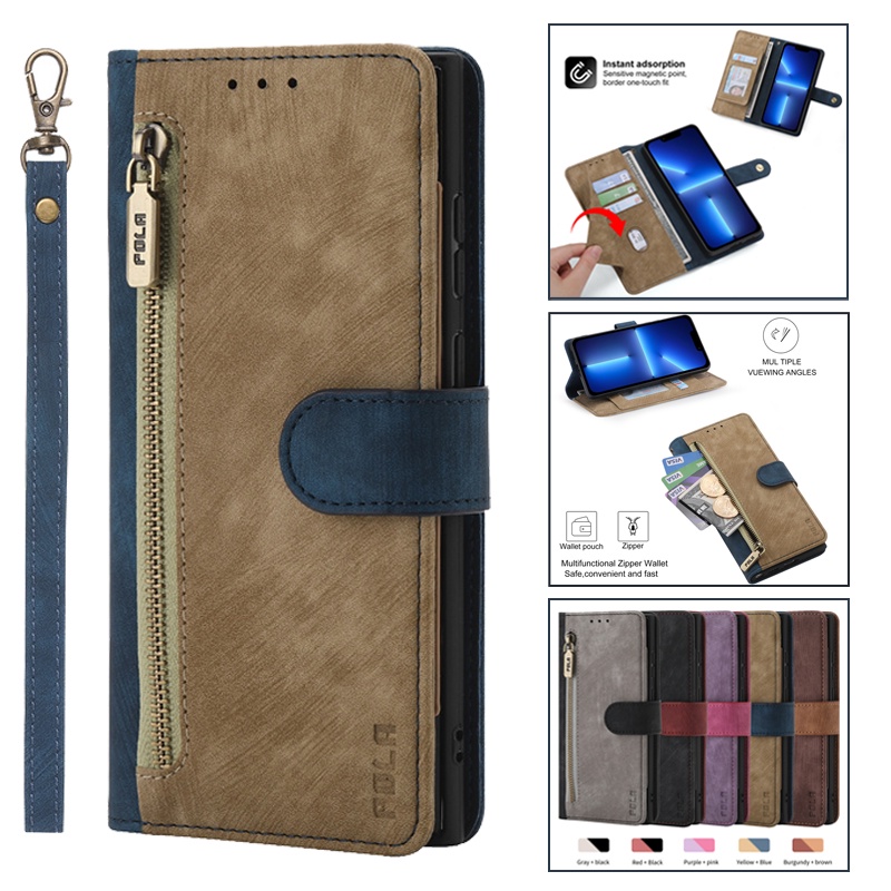 Luxury Casing Huawei Honor 50 Lite Nova 10 Pro 9SE 8SE 8i Pola Fashion  Flip Case Card Bag Leather Wallet Magnetic Buckle Bracket Frosted Shell