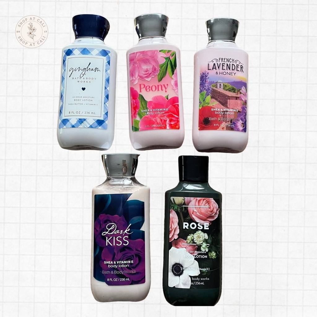 Bath and Body Works Body Lotions (Gingham, Peony, French Lavender
