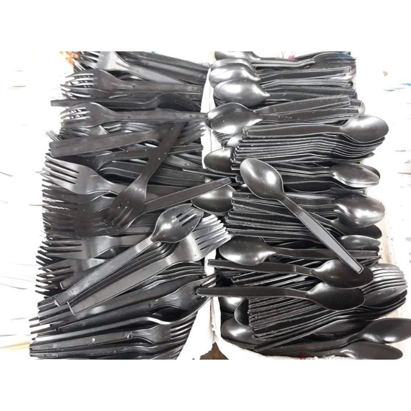 Disposable Fork And Spoon Set 1Kg. ( White Or Black) Shopee Philippines