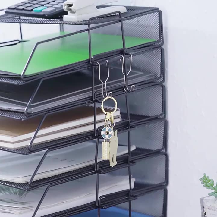 KYLIMINO Stackable File Rack, Desktop Organizer File Organizer A4 File ...