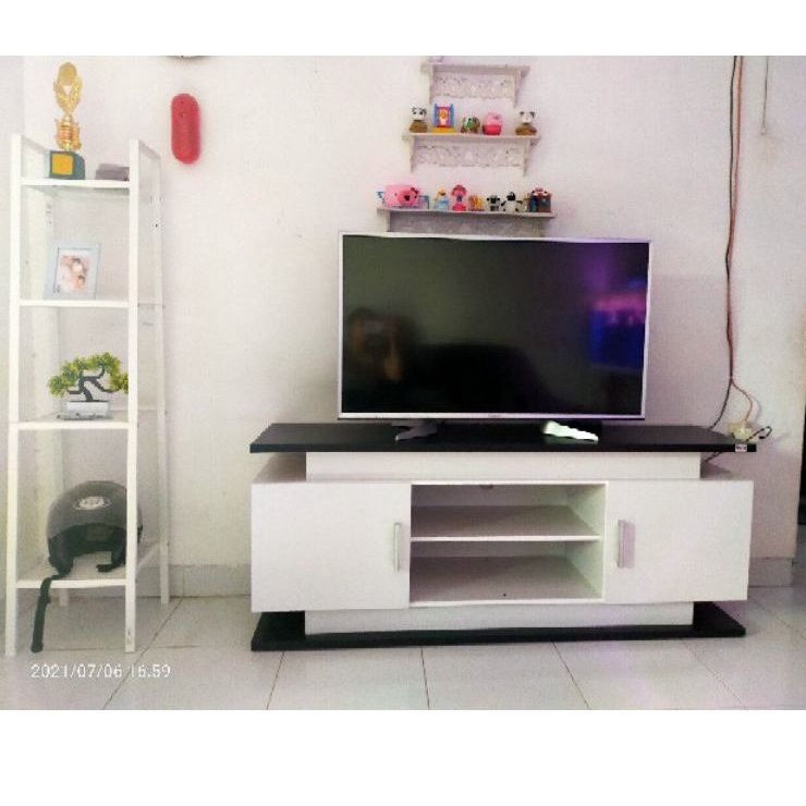PUTIH White Minimalist TV Rack / Big TV Rack 150 | Shopee Philippines